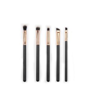 Quality Wooden Handle 5pcs Smudge Eyeshadow Blending Brush Set wholesale