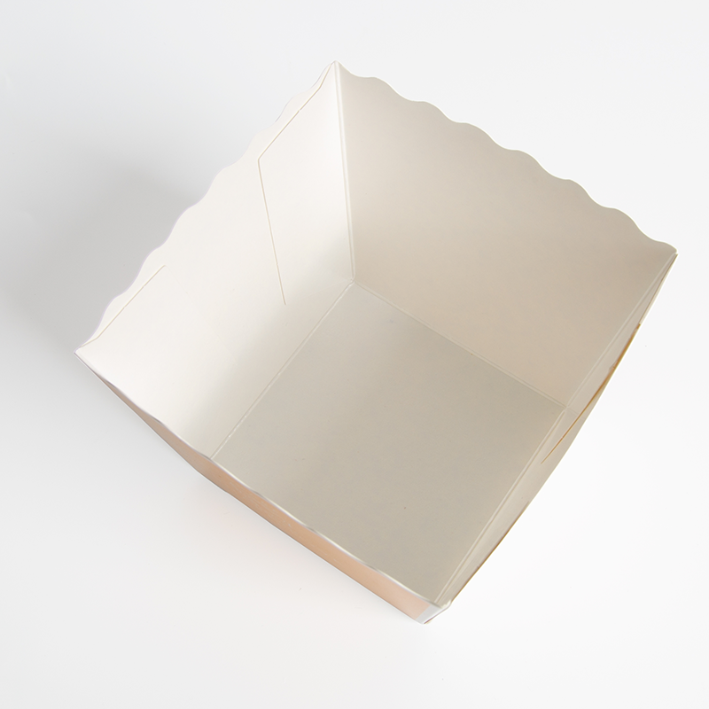Handle Included Custom Order Popular Ivory Board French Fries Box Packaging with Irregular Shape and Printing Colour