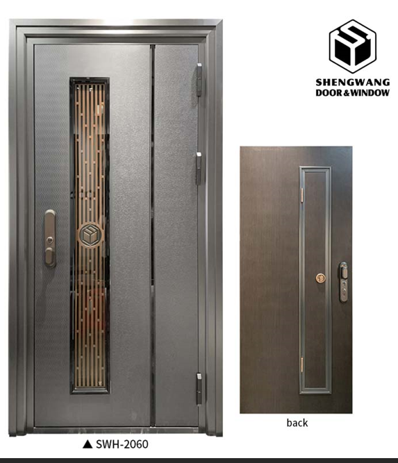45mm Powder Coated Aluminum Room Door 1.0 Hour Fire Rating Fireproof Soundproofing Door