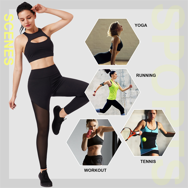 High Waist Seamless Gym Leggings Active Wear Yoga Set for Women and Customized Design