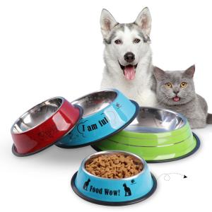 Quality Pet Bowl Non-Slip Stainless Steel Material Customized SublimationEasy Cleaning Cups Pails wholesale
