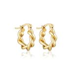 15mm Twisted Chunky Hoop Hollow Women's Fashion Earrings Jewelry