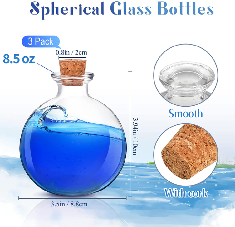 Regulate Odor with Spherical Empty Mini Perfume Bottles Glass in 10ml 30ml 50ml Sizes
