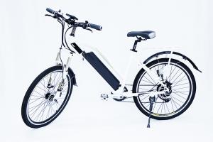 Quality White Water Proof Electric City Bike With Fender ,front suspensionfork , 7 speed wholesale
