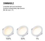 220-240V CCT Downlight , SMD Triac Dimmable LED Downlight