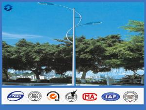 Quality 3mm Wall thickness steel street light pole , metal light pole 25 years Service life wholesale