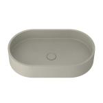 Pop Up Drain Concrete Wash Basin Oval Shape Bathroom Sink