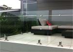 Mirror / Polished Glass Deck Railing Systems , Outdoor Glass Panel Railings