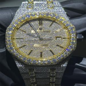 Quality 3EX Moissanite Iced Out Watch ChainMoissanite High End Watches wholesale