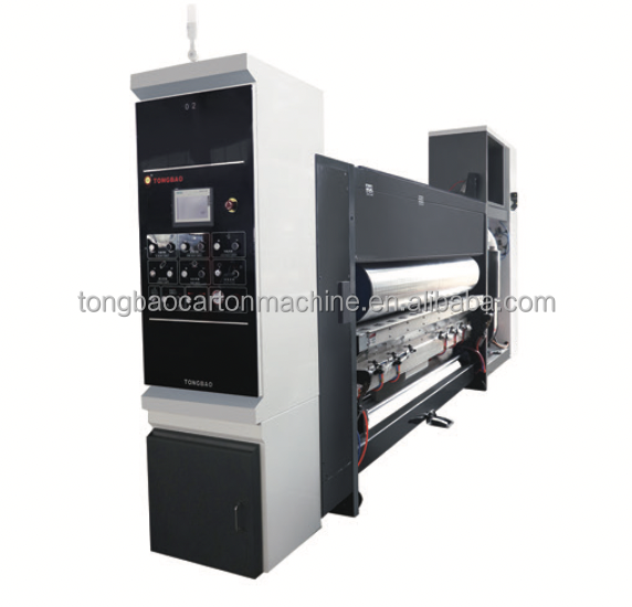 Corrugated Box Machinery Folder Gluer Inline with 2/3/4 Color High Speed Flexo Printing