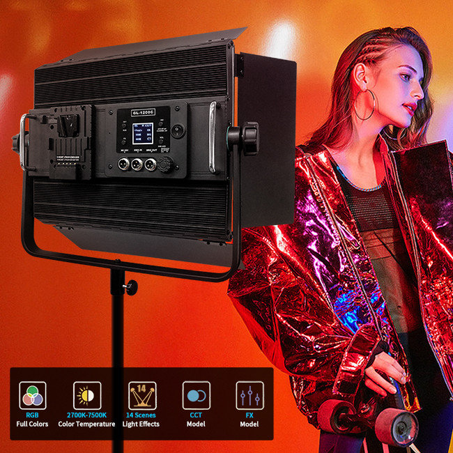 Yidoblo GL-3000C RGBW photography live film lighting Camera 300w continous led video light panel with wireless dmx
