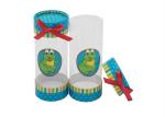 Little Plastic Presentation Box , Pvc Cylinder Packaging Box With Ribbon Bow