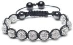 Shamballa Bracelet, Magnetic Hematite Rounds, Clear Crystal Argil Beads