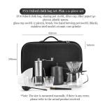 2024 Black Hand-Brewed Coffee Tea Gift Set Classic Glass Packaging for