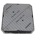 Telecom Hinged Manhole Cover , Ductile Iron Lockable Manhole Cover 800 * 800mm