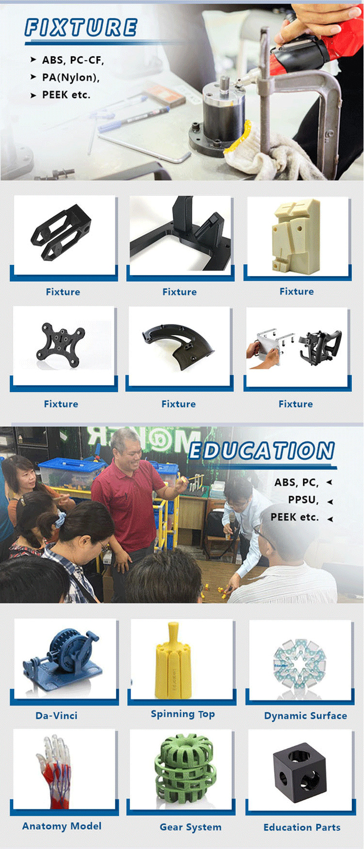 SLA Resin 3D Printing Rapid Prototyping Services White ISO9001