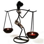 Creative African Girls Iron Figure Candle Holder for Home Decoration