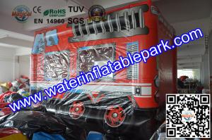 Quality Giant Funny Firetruck Inflatable Bouncy Castle Jumper House wholesale