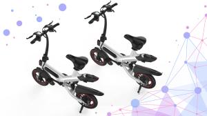 Quality Custom Foldable Electric Bike , Ultra Light Fold Up Bicycle Leather Soft Seat wholesale