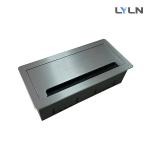 Classic Aluminium Flip Up Cable Cubby With Anti Dust Brush