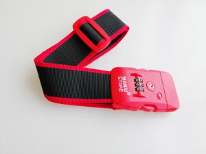 Quality 3 Dials TSA Luggage Strap Lock Logo Printed Plastic Material For Travel Bag wholesale