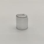 Screw 20mm Plastic Bottles Disc Top Caps Shiny Silver