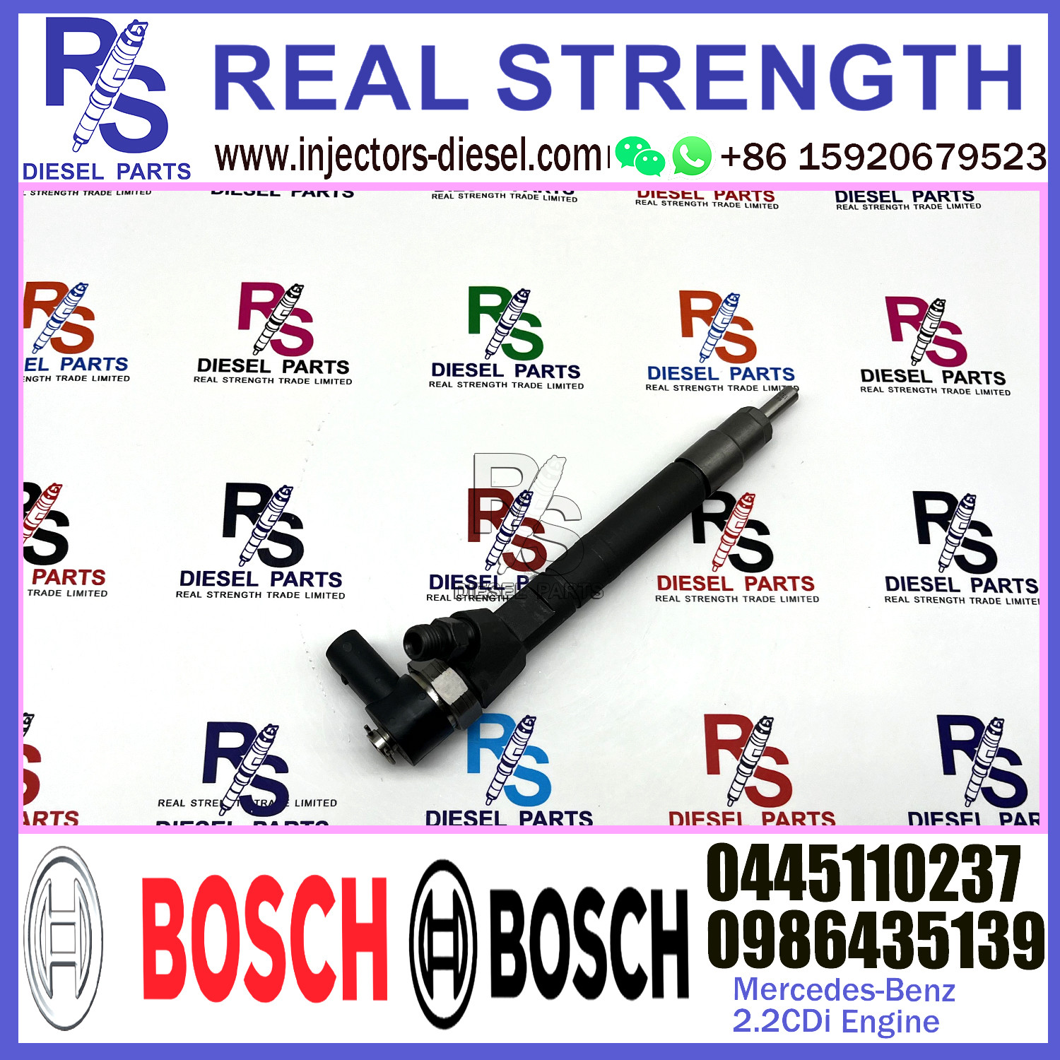 Diesel Fuel Common Rail Injector 0445110237 0986435139 0445110238 A6460700787 For Mercedes-Benz 2.2CDI Engine