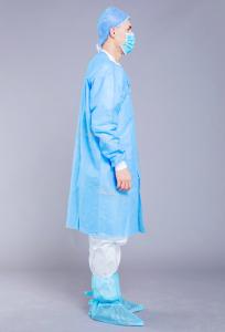 Quality Visitor Blue Non Woven SMS 35g Disposable Lab Coat wholesale