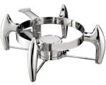 6.0Ltr Round Hydraulic Chafing Dish Full Stainless Steel Lid Induction Or Spirit