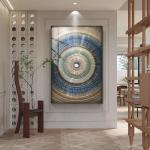6 Color Handmade Abstract Art Paintings Wall Arts 3D Home Crafts Customized Size
