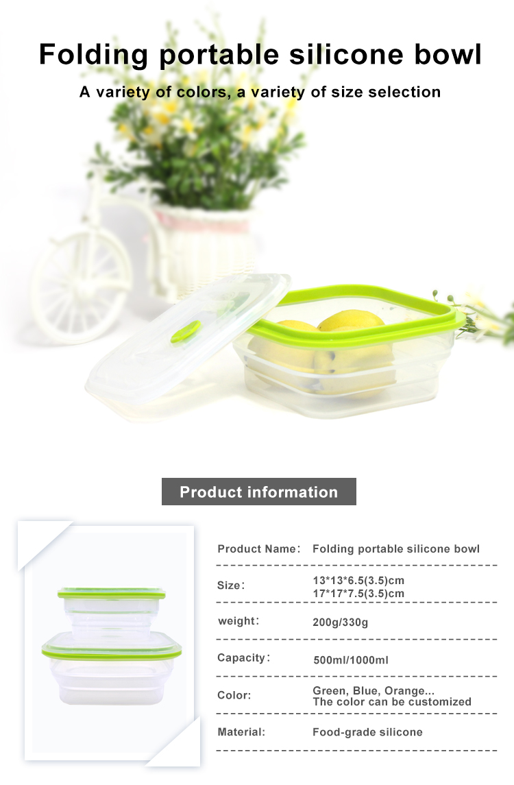 800ML Biodegradable Collapsible Kitchen Storage Containers