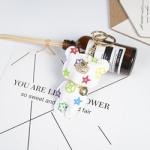 OEM Leather Teddy Bear Keychain , 65mm Cute Keychains For Women