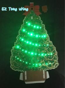 Quality Beautiful Christmas Tree Shaped Optic custom music greeting cards wholesale