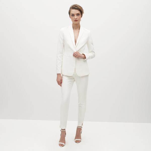38% Poly Womens White Pants Suits Dressy 19% Rayon