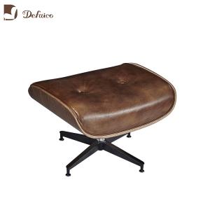 Quality SGS ISO Leather X Stool Ottoman Footstool With Wood Frame wholesale
