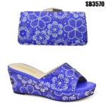 New OEM Ladies fashion Italian shoes matching bag set African women party shoe