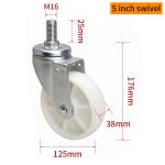 Threaded Medium Duty Caster Wheels Industrial 5 Swivel Caster Wheels
