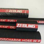 Black 102mm Rubber Fuel Oil Delivery Hose , Diesel Fuel Transfer Hose