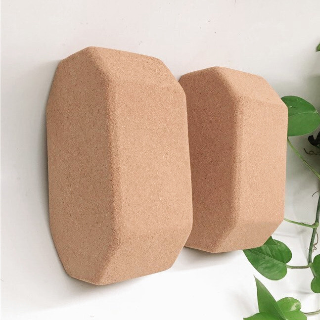 Octagonal Yoga Block Cork Brick Non Slip 215 X 138 X 67mm
