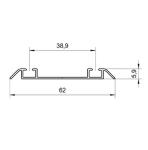 Mill Finish 0.70MM Wardrobe Custom Aluminum Extrusions