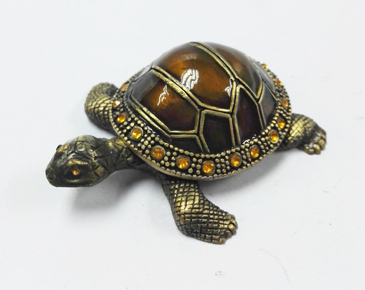 Home Decor Sea Turtle Enameled Trinket Boxes painted turtle trinket box