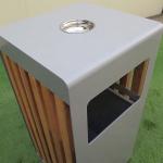 Garden Park W450mm 35L Steel Wooden Dustbin