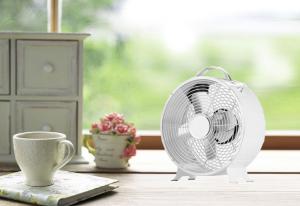 Quality Smal Retro Desk Fan / 2 Speed 4 Blade Stainless Electric Fan For Home Appliance wholesale