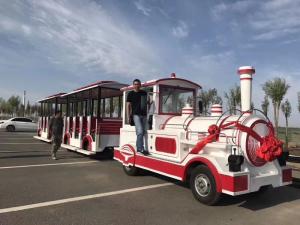 Quality Theme Park Electric Trackless Train Trackless Kiddie Train Customize Color wholesale