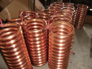 Quality Ice machine, oil cooling copper tube aluminum fin condenser coil the inner tube of the double-pipe heat exchanger wholesale