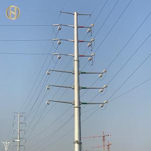 Quality Dodecagon Electrical Steel Utility Pole Hot Dip Galvanized 32m 110FT wholesale