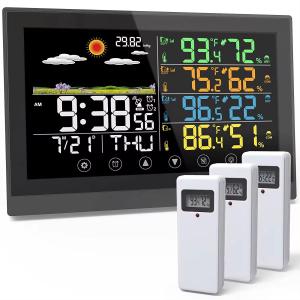 Quality Digital Weather Station with 3 Sensor In/outdoor Temperature Humidity Weather Forecast wholesale