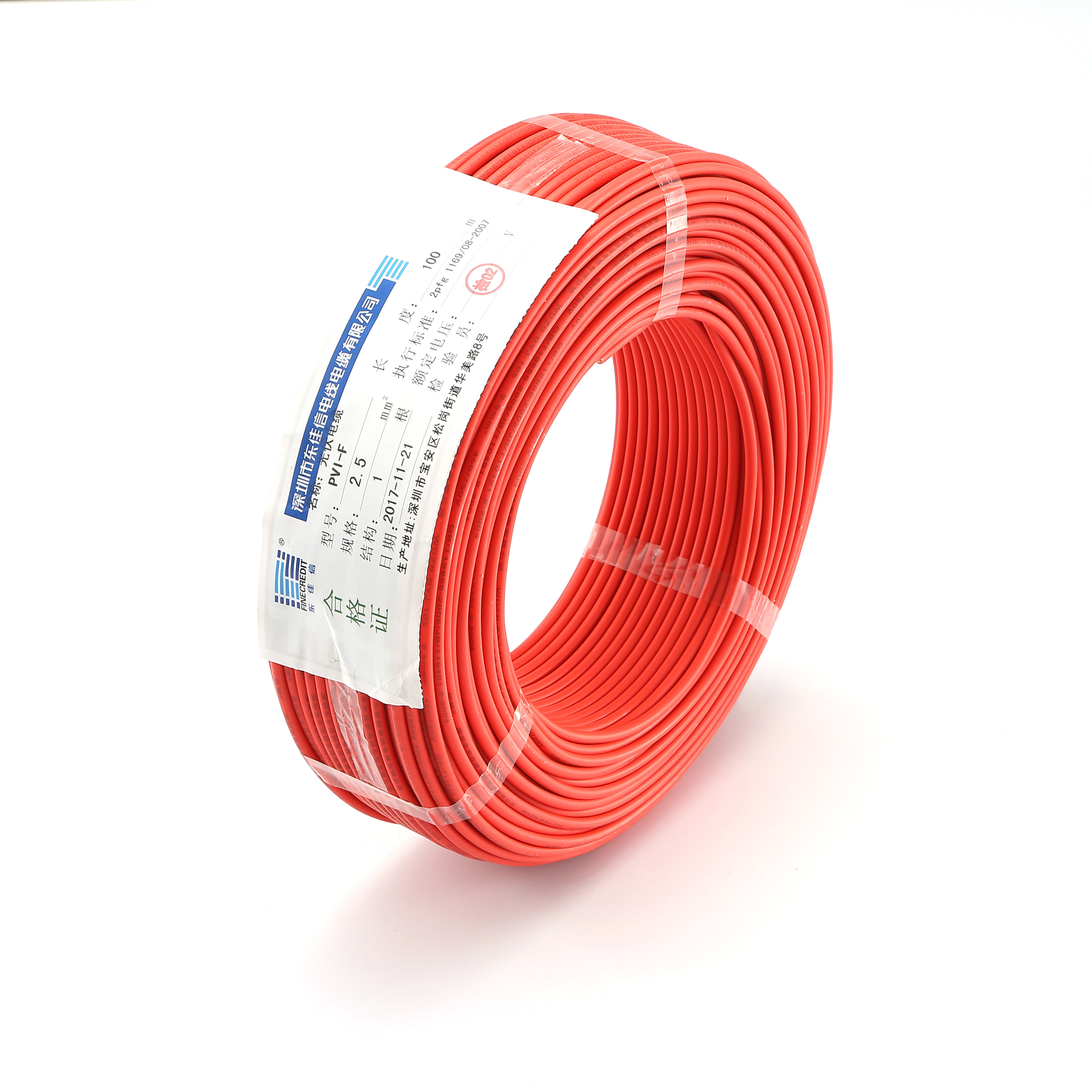 Tinned Copper 6mm Solar Cable , H1Z2Z2-K 1.5kV Solar Dc Wire