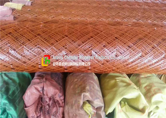 Low Carbon Galvanized Expanded Metal Mesh Diamond Shape Hole For Wall Construction