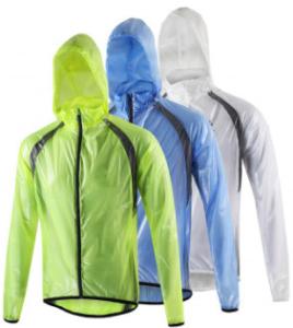 Quality Plain Dyed Warm Raincoat With Hood , Long Sleeve Lightweight Waterproof Jacket wholesale